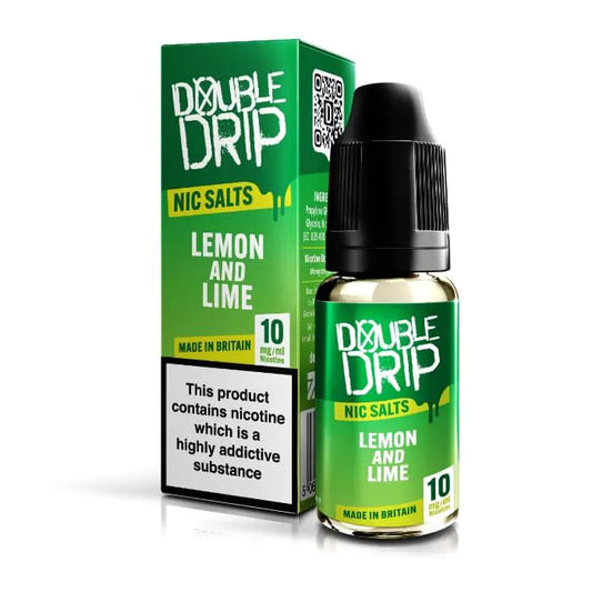 Double Drip Nic Salts Lemon and Lime 10ml E-Liquid